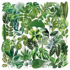 200PCS Transparent Plant Flower Leaf Stickers PET Decorative Water Cups Handbook