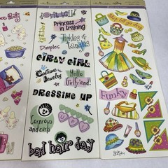 Miss Elizabeths Stickers Lot Of 12 Girly Makeup Fashion Slumber Party