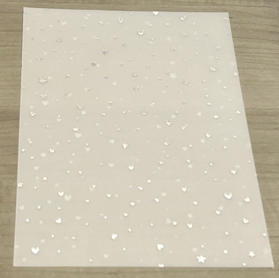 New Happie Scrappie Stars & Hearts 💞 Vellum Full Sheet