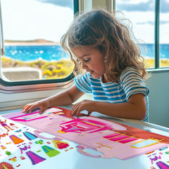 3 Sets Dress-Up Reusable Sticker Books 3D Activity Fun Travel for Kids 3-5 Years