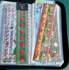 Crop In Style Binder ~ 17 Sheets of Christmas Stickers ~ Navy Blue with Strap