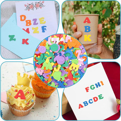 260 PCS Colorful Foam Letter Stickers, Foam Alphabet Letters Self-Adhesive Stick