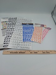 Alphabet Stickers Stamps Lot of 6 Various Brands Packs New Old Stock Sealed