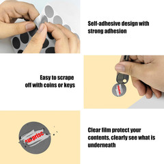 90 Pack Scratch Off Stickers 1 Round Self-Adhesive Labels for DIY Cards & Games