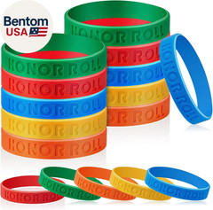 100 Pcs Honor Roll Rubber Wristbands Celebration Items Bulk Certificates Colored