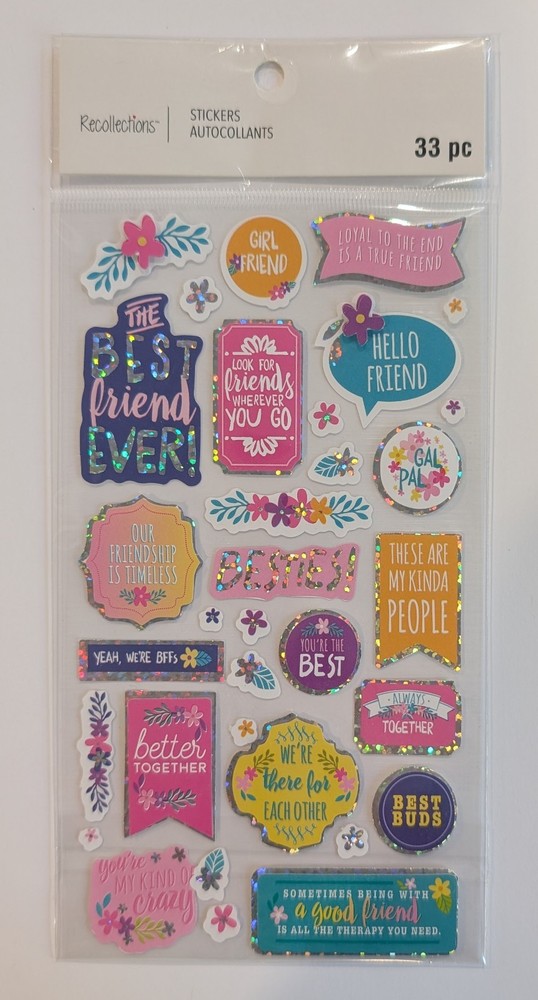 Best Friends Words & Phrases Scrapbooking Stickers By Recollections