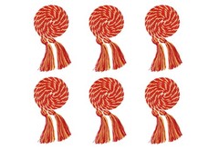 6 PCS 68-inch Gold Red Braided Graduation Multi-Color Honor Cords with Tassel