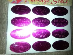 12 GIFT SEALS 1 Sheet Of Stickers LOVE YOU – FOR YOU Vintage VALENTINES DAY New
