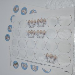 Hallmark Mary Hamilton Baby Angel Stickers – Full Sheet – andClouds Praying Vtg