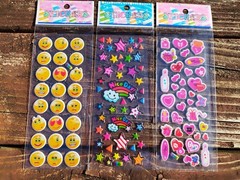 Cute and cool puffy sticker sheets you choose.manga,cartoon,disney,hello kitty