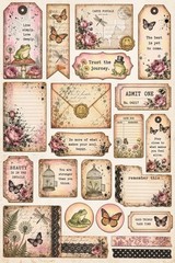 Frog embellishments Junk Journal Scrapbooking Ephemera PICK A Set