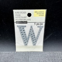 Monogram Rhinestone Bling Stickers Silver Scrapbook Letters Initials Your Choice