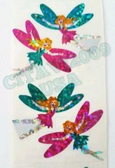 HAMBLY STUDIOS PRISMATIC STICKERS PINK TEAL FAIRY COLLECTABLE RARE RETIRED