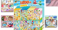 Bulk Animal Sticker Set: 64 Sheets with 1800+ Non-Toxic Fun Stickers for Kids