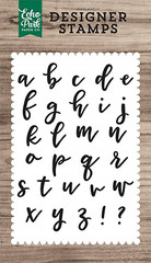 Echo Park Designer Clear Cling Stamps ANDIE LOWERCASE ALPHABET Scrapbooking