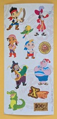 JAKE And The Never Land Pirates Sticker Sheet.