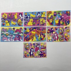 Vintage Lisa Frank Stickers Lot Kitten Puppies Bunnies Flowers Easter Eggs Heart