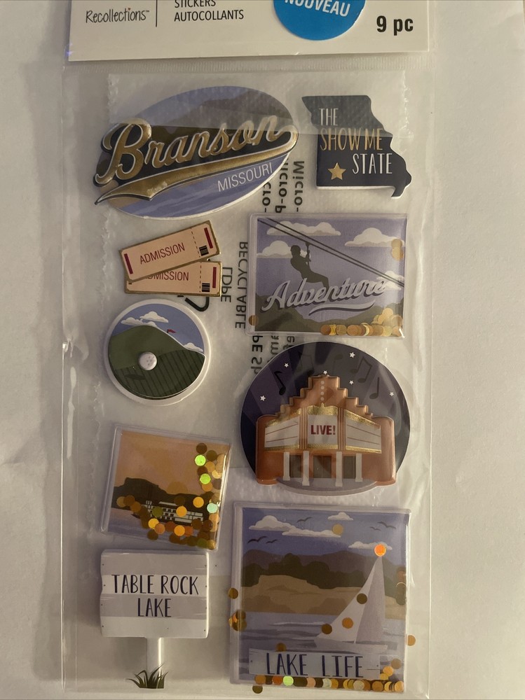 Recollections BRANSON sticker set~BNIP~Nice! Quick Ship!