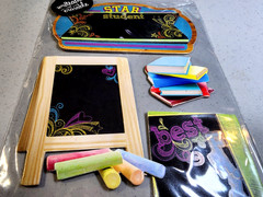 Paper House Back To School 3D Chipboard Stickers Chalkboard Scrapbook Student