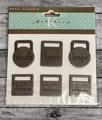 Lot of 8 K&Company & Others ~Metal Accents (Snaps, Hearts, Frames, Tags, Etc.)