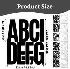 5 Inch Letter Stickers, 122 Pieces Self Adhesive Alphabet Number Sticker for Mai