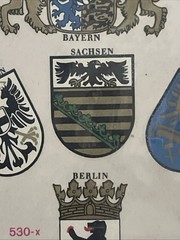 Stickers Sheet Coats Of Arms Of Various German States And Cities Sealed