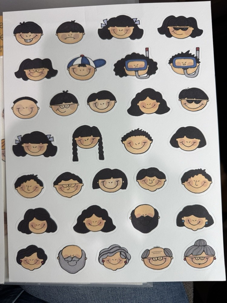 Cock-A-Doodle Page Pal Heads “Asian”Scrapbooking Die-Cut