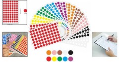 Bright Color Coding Dot Stickers 10mm 1400pcs for Scrapbooking and Organization