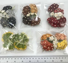 5/8″ or 1.5cm – 250 Cottage MIXED 5 bags Paper Flower Scrapbook (S10-250/Autumn)