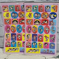 Vintage Y2K Power Puff Girls Stickers Lot 2 Sheets Cartoon Network 2000