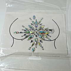 PARTY JOY 3X Self-Adhesive COSTUME Jewel Swirls for FACE/CLEAVAGE