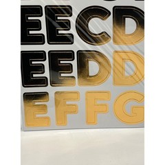 Me & My Big Ideas mambiSTICKS Black Gold Foil Alphabet Number Stickers 8 Sheets