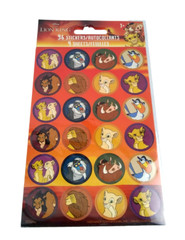 The Lion King Stickers Kids Disney Round Kiara Rafiki Simba 4 Sheets 96 count 3+