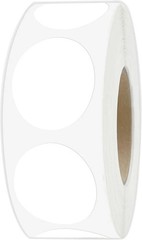 1″ White Round Color Coding Circle Dot Labels on a Roll 1000 Stickers 1 inch …