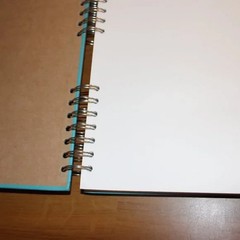 NWT Paperchase Square Kraft Scrapbook w/ Blue Bird Graphic 10×10″ Wiro Craft