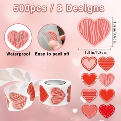 500 Pcs 2″ Round Thank You Stickers for Small Business for Envelopes Gift Bags