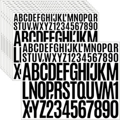 10 Sheets 780 Pcs Vinyl Letter and Number Stickers – Waterproof, Self-Adhesive A