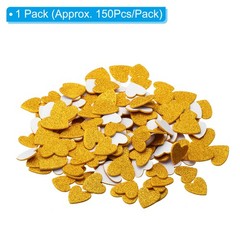 Foam Stickers 1Pack 150Pc EVA Adhesive Glitters Foam Shape Sticker Golden Heart