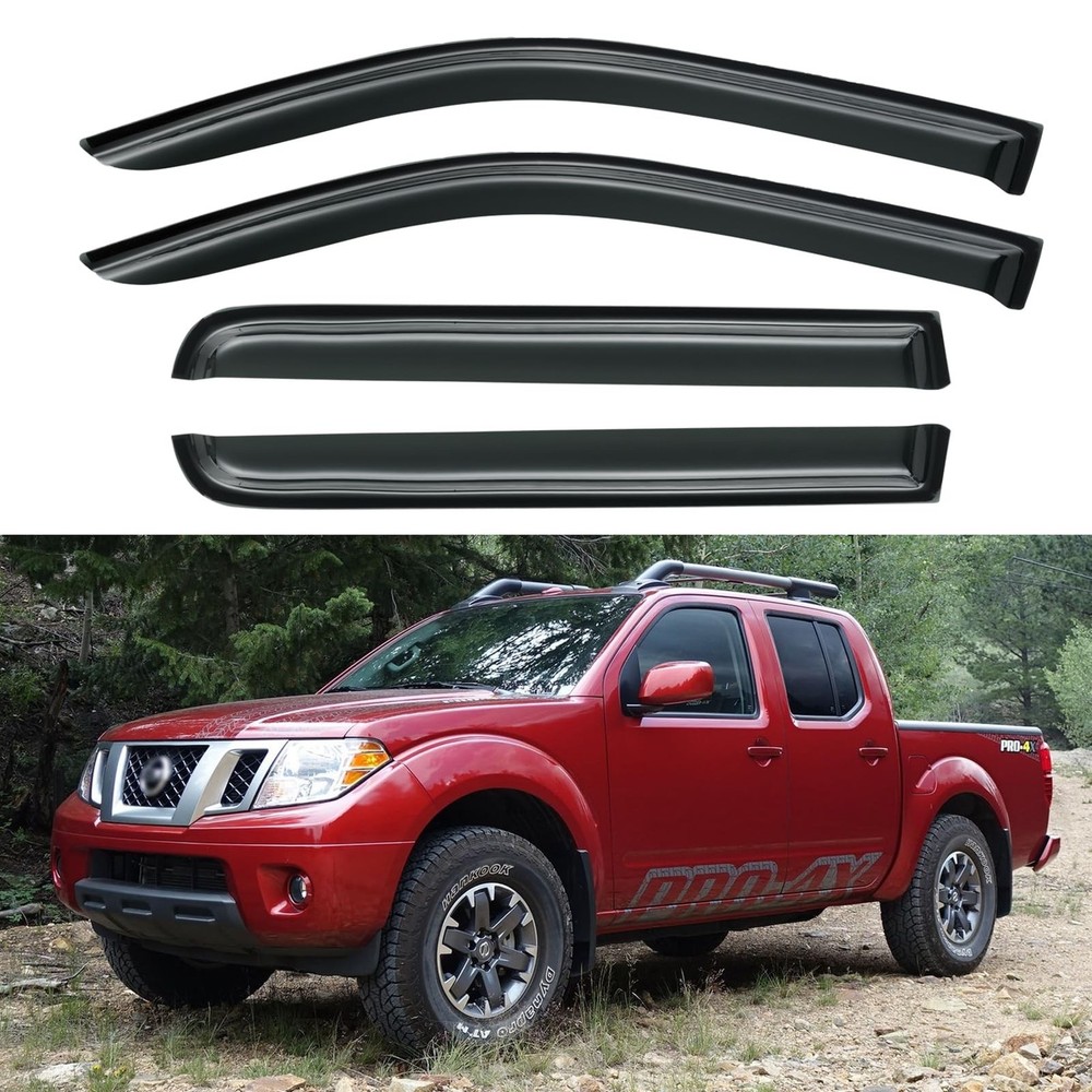 Window Visors Rain Guards for 2005-2021 Nissan Frontier Crew Cab, Window Vent…