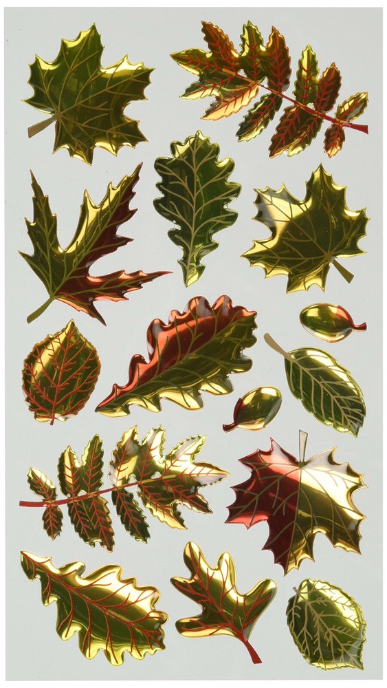 Fall Leaves Sticko Dimensional Stickers EKSuccess 15 Pieces