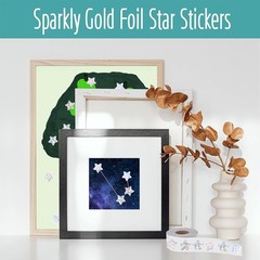 500 PCS Holographic Silvery Star Stickers, Self Adhesive Metallic Glitter Foi…