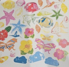 me & my big ideas self adhesive embellishments 34 pcs Fish Seashell Starfish…