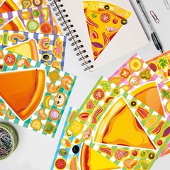 24 High-Quality Pizza Stickers for Kids – Perfect for Birthday Parties & Games