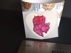 Vintage Stickers Heart Sticker Mod VTG 80’s HTF Pink Poodle Dog