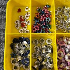 Craft Eyelets Grommets Lot Mixed Colors Shapes Metal Scrapbooking Sewing