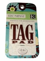 K & Company Happy Trails Tag Pad Scrapbook Journaling Craft K & Co 24 pieces