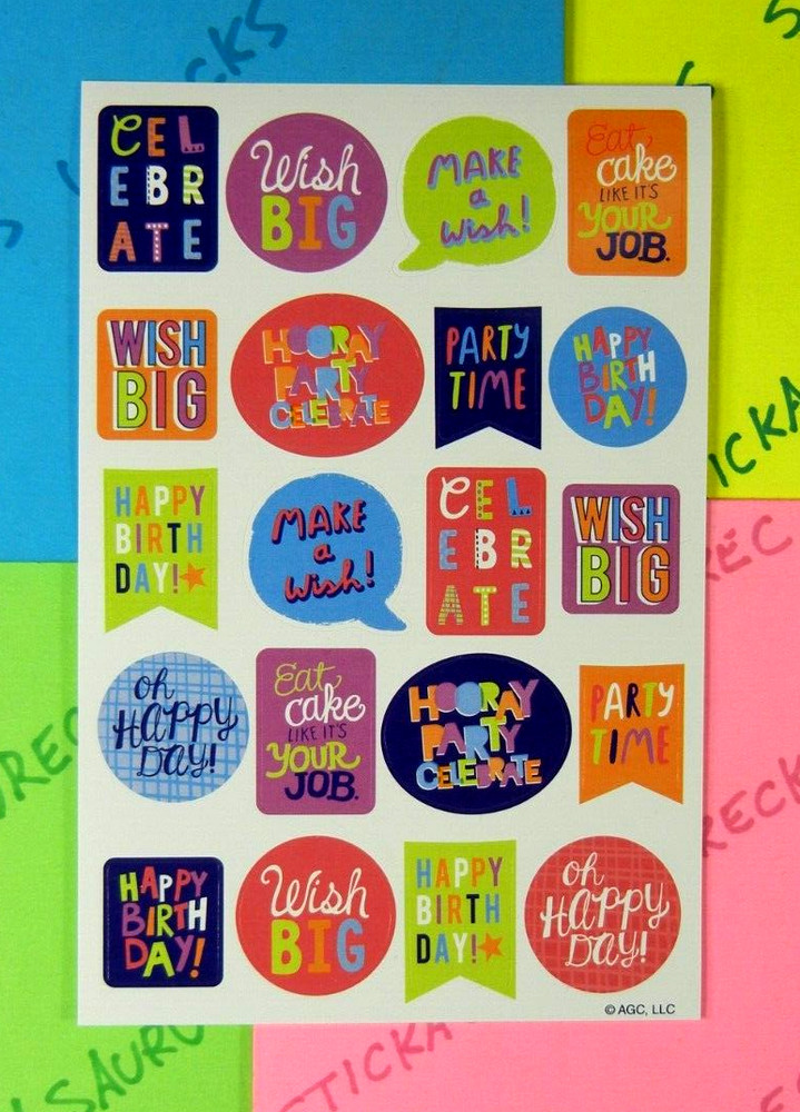 American Greetings Happy Birthday Words & Phrases Sticker Sheet