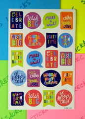 American Greetings Happy Birthday Words & Phrases Sticker Sheet