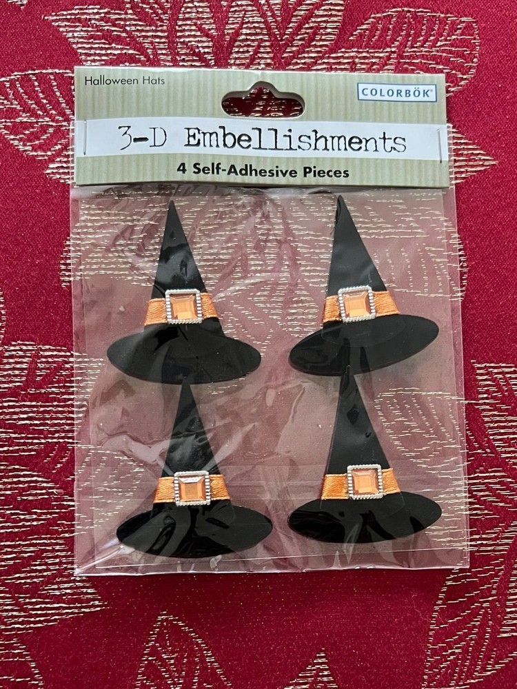 VERY RARE – VELVET WITCH HATS 3D STICKERS