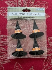 VERY RARE – VELVET WITCH HATS 3D STICKERS